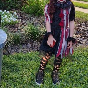Girl Dark Clown Halloween Custome